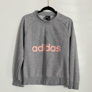 Adidas pull over sweatshirt with pink logo